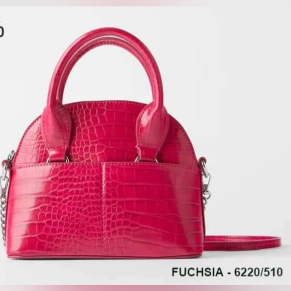 Zara Handbags - 🌸Host Pick🌸Zara Fuschia Compact Crossbody/HandBag
